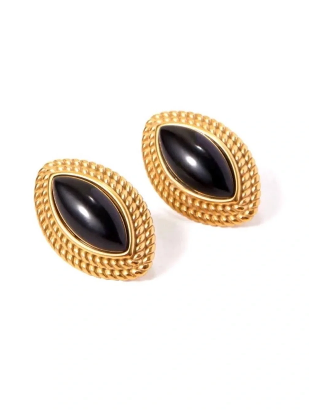 New! Midnight Black Statement Earrings NWOT (1062)